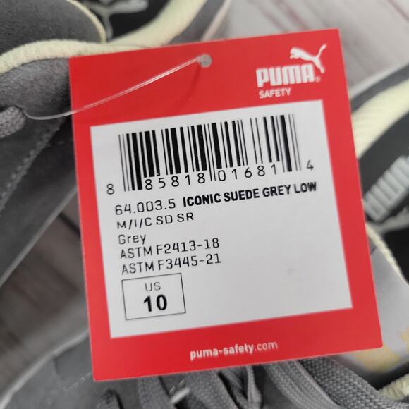 PUMA Safety Iconic Low Slip Resistant Composite Toe Work Mens Grey 640035 (10) - Picture 8 of 10